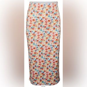 VERO MODA FLORAL VMMARY MIDI SKIRT Size Medium (8) NWT